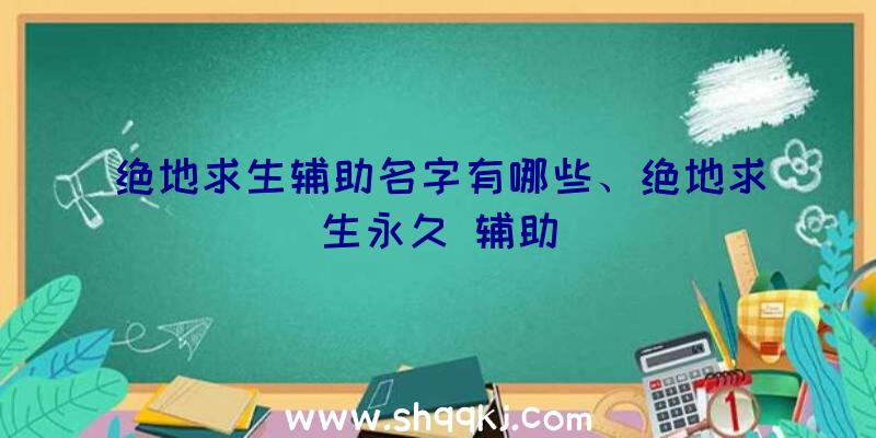 绝地求生辅助名字有哪些、绝地求生永久